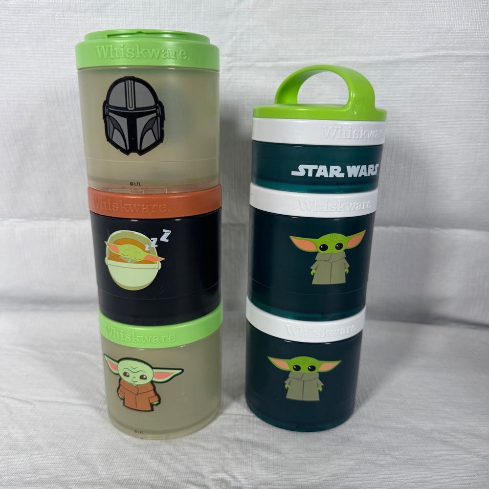 Whiskware Star Wars Grogu Mandalorian Snack Containers Stackable 2 Pack